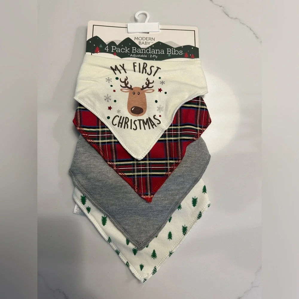 NWT Baby Christmas Bibs